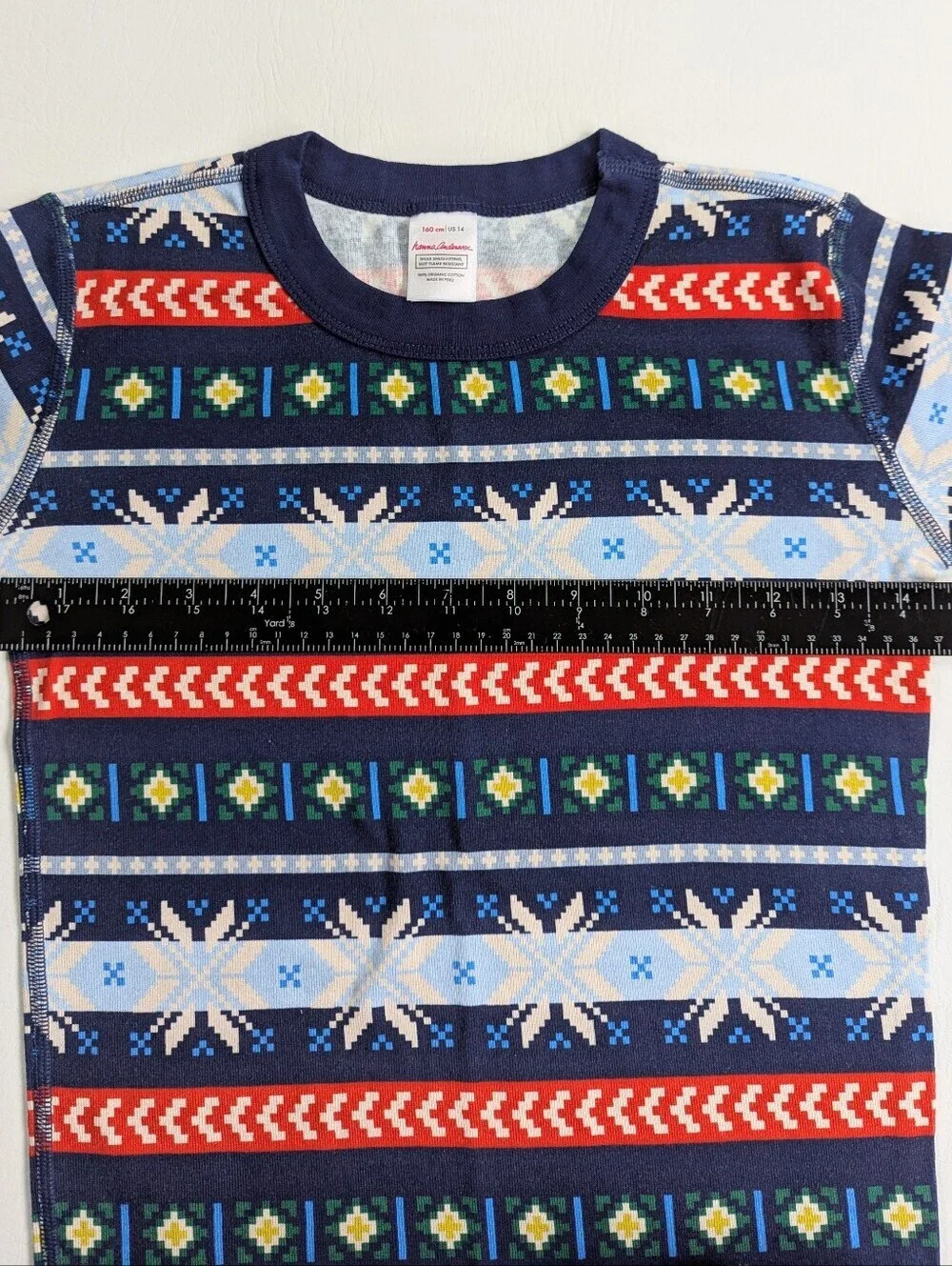 Hanna Andersson Pajamas Snowflake 160 cm US 14 Organic Boy's Girl's Holiday PJ's
